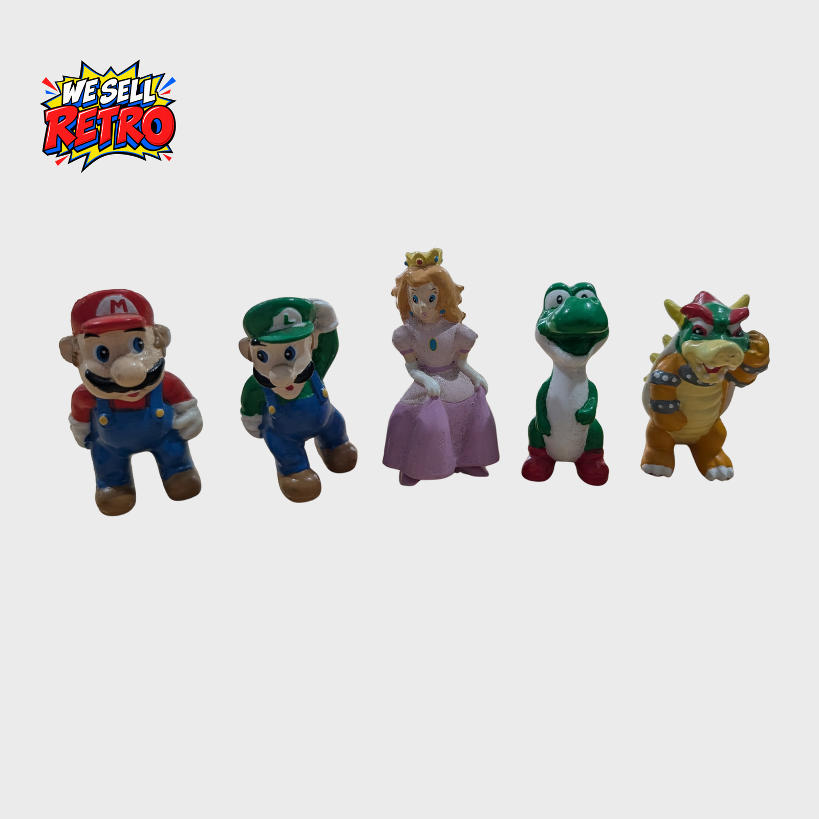 1993 Nintendo Super Mario Figures – Set of Five 1993 Nintendo Super Mario Figures – Set of Five – front of actual item
