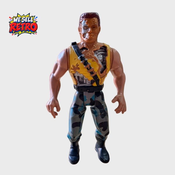 Vintage 1991 Kenner Terminator 2 Meltdown Terminator action figure front view