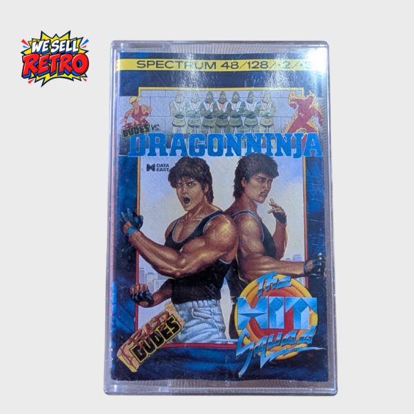 Bad Dudes vs. DragonNinja – ZX Spectrum – The Hit Squad, front of the actual pre-owned cassette game