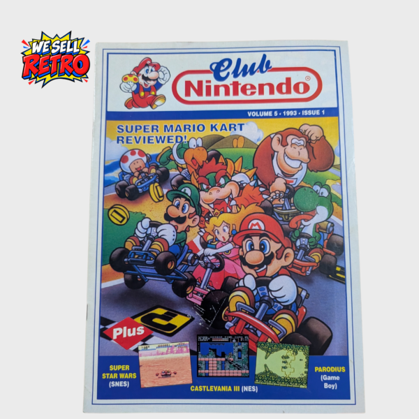 Club Nintendo Magazine Volume 5 Issue 1 – 1993 – Super Mario Kart – actual front cover