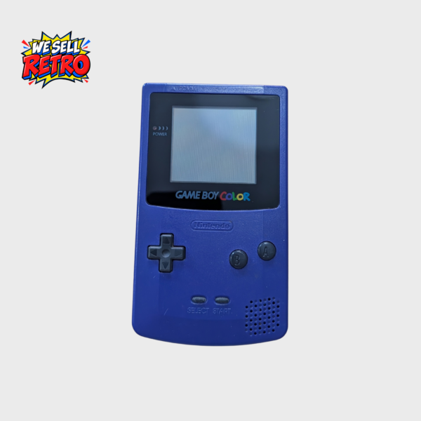 Home Nintendo Game Boy Color CGB-001 – Grape Purple front view showing purple casing, screen and controls