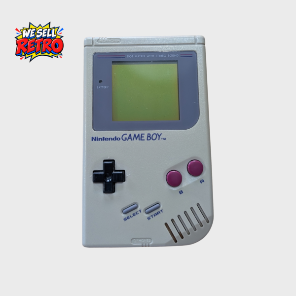 Home Nintendo Game Boy DMG-01 Console – Grey front view showing grey casing, screen and controls