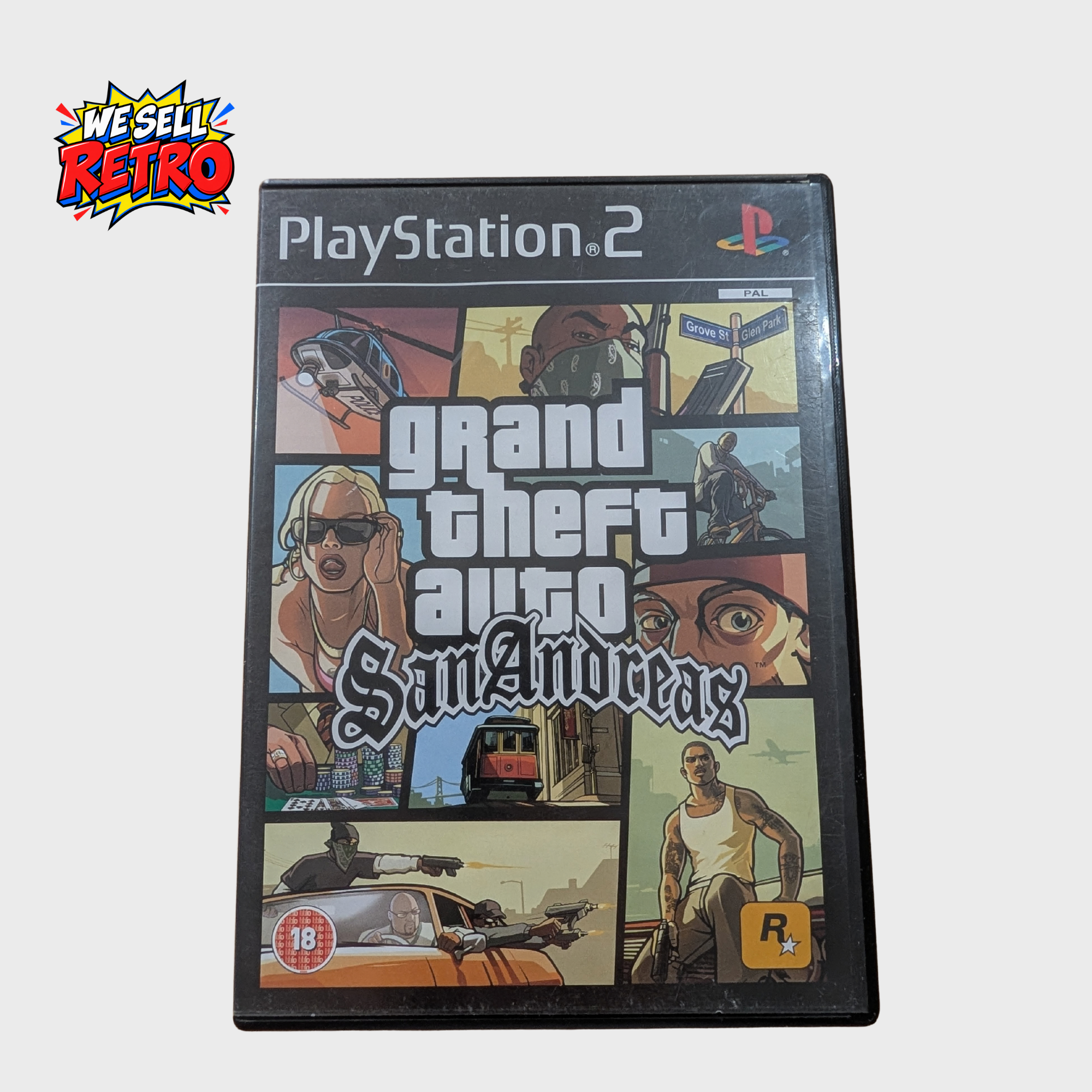 Grand Theft Auto: San Andreas PS2 – With Manual Grand Theft Auto: San Andreas – PS2 – With Manual – front cover
