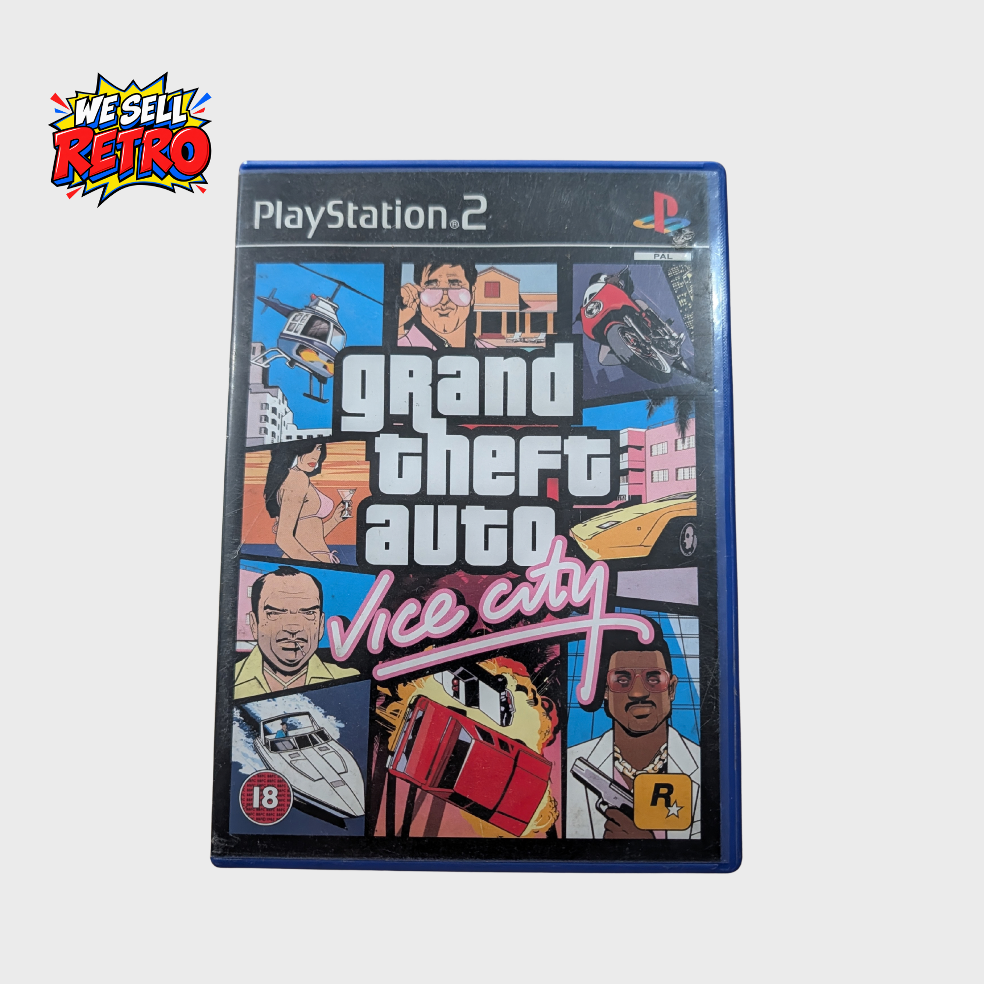 Grand Theft Auto Vice City PS2 – With Manual Grand Theft Auto: Vice City – PS2 – With Manual – front cover
