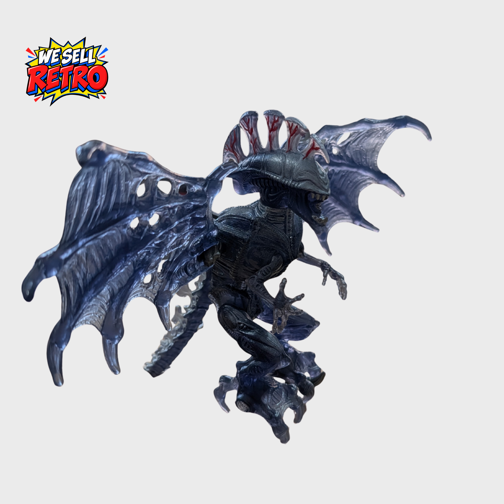Kenner Aliens Flying Alien Queen Action Figure Kenner Aliens Flying Alien Queen side view showing wing and crested head