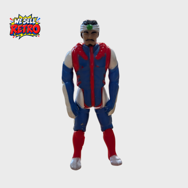 Kenner M.A.S.K. Ali Bombay Bullet Bandit figure front without Vortex mask