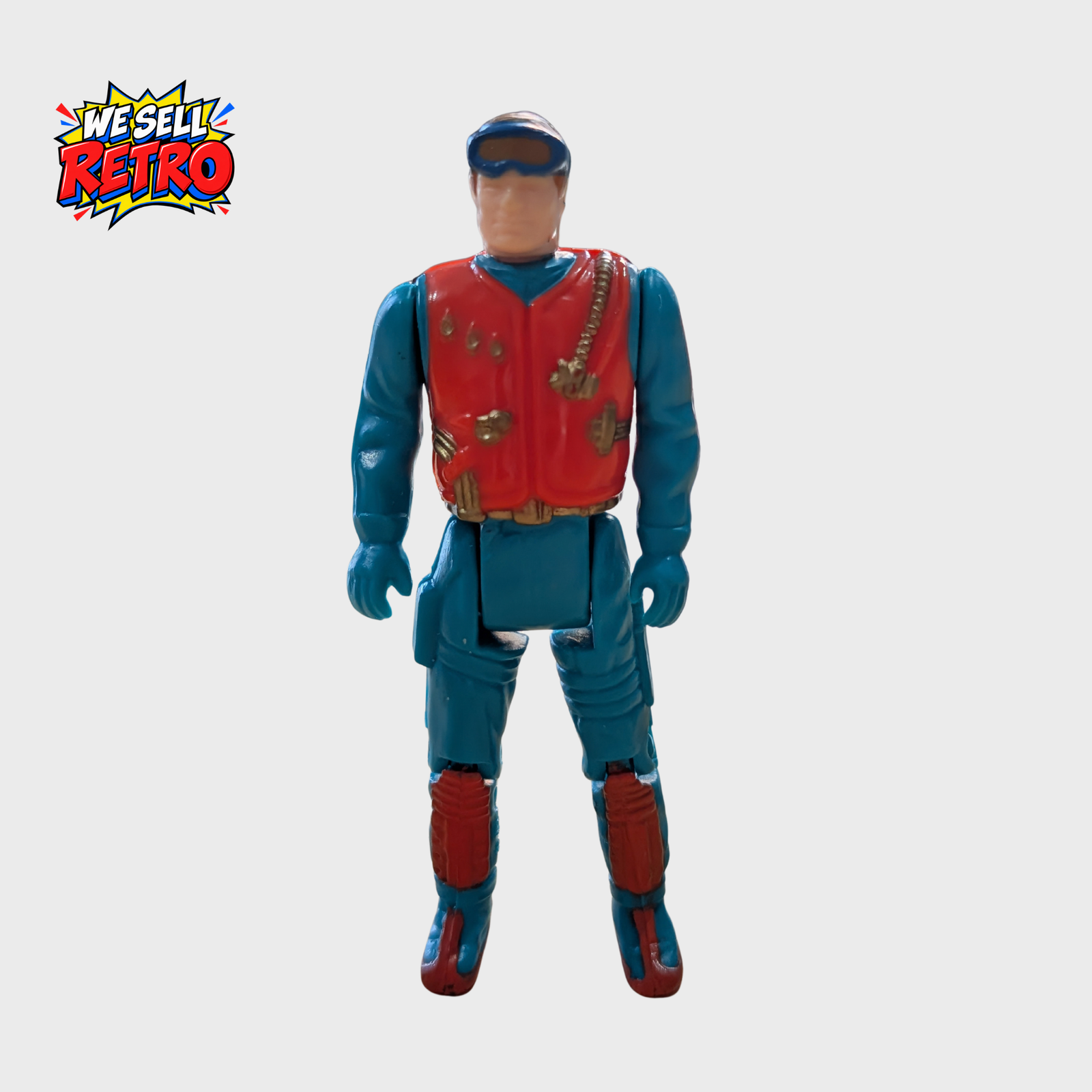 Kenner M.A.S.K. Calhoun Burns Raven Action Figure – Figure Only Front of Kenner M.A.S.K. Calhoun Burns Raven figure without mask