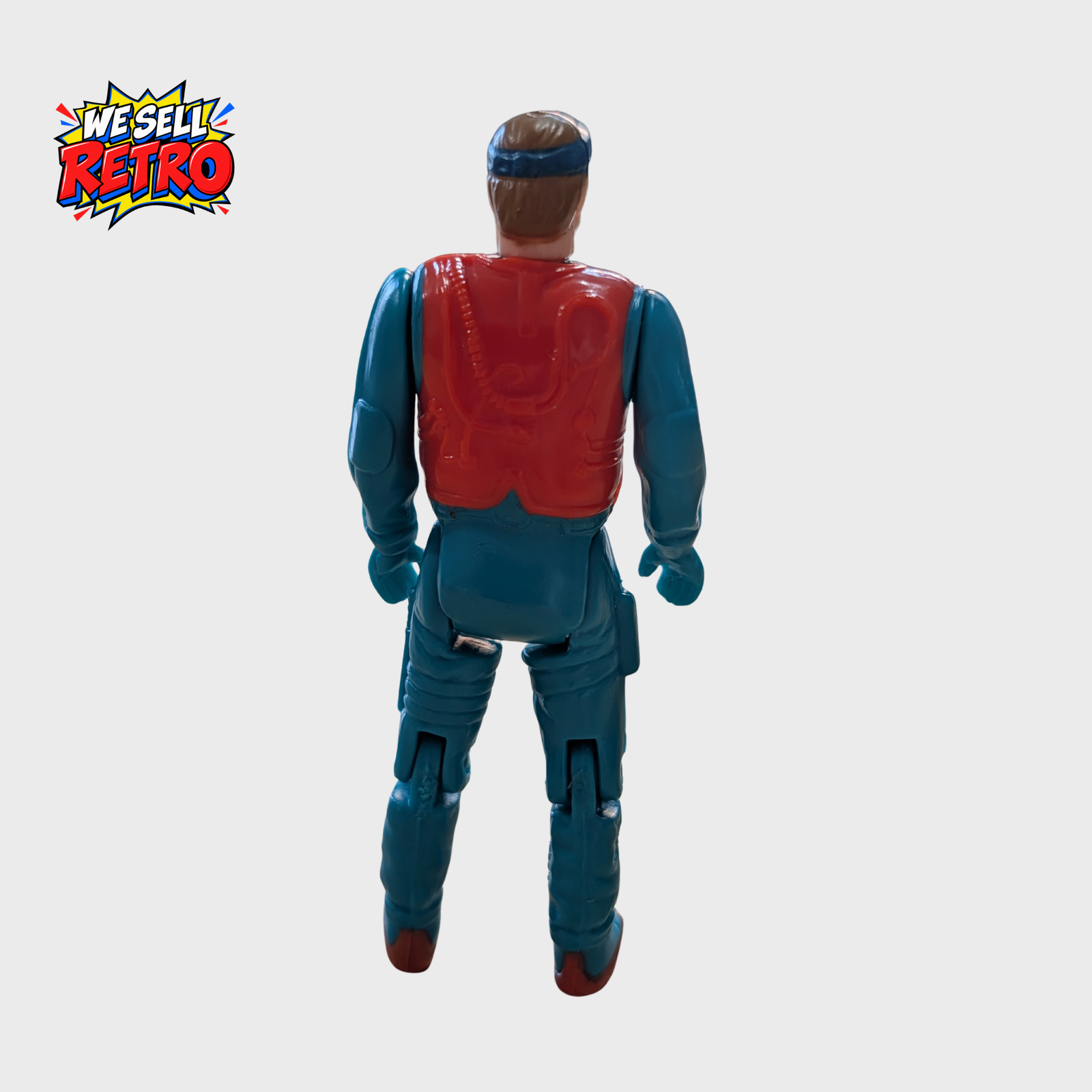 Kenner M.A.S.K. Calhoun Burns Raven Action Figure – Figure Only Rear of Kenner M.A.S.K. Calhoun Burns Raven figure without mask