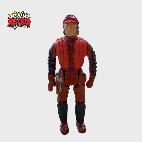 Front of Kenner M.A.S.K. Dusty Hayes Gator figure without mask