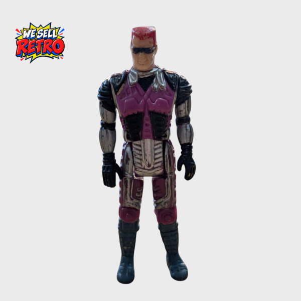 Front of Kenner M.A.S.K. Lester Sludge Iguana figure without mask