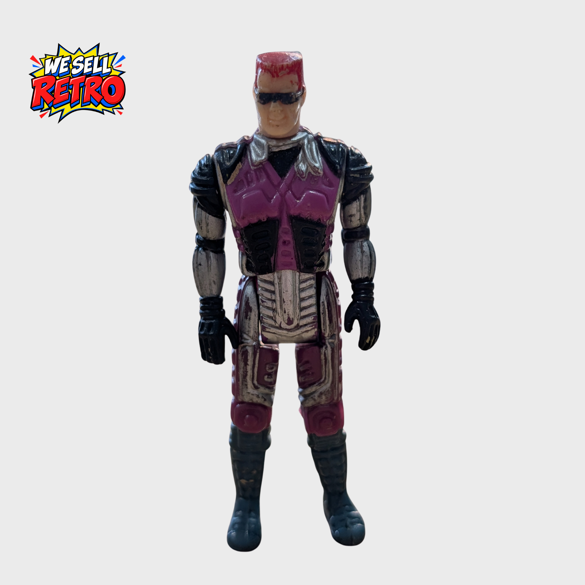 Kenner M.A.S.K. Lester Sludge Iguana Action Figure – Figure Only Front of Kenner M.A.S.K. Lester Sludge Iguana figure without mask