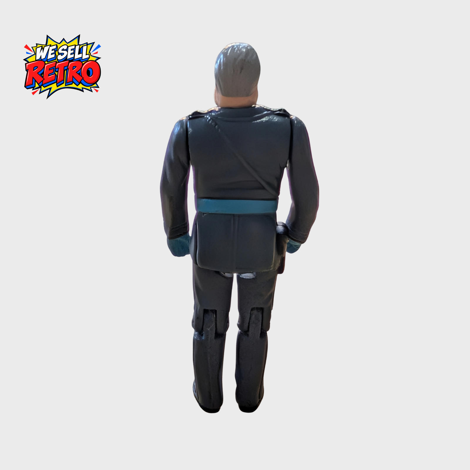 Kenner M.A.S.K. Miles Mayhem Switchblade Action Figure – Figure Only Rear of Kenner M.A.S.K. Miles Mayhem Switchblade figure with blue belt
