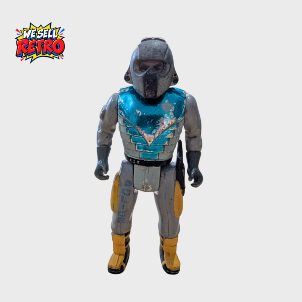 Home Kenner RoboCop Sergeant Reed figure with helmet and substantial chest paint loss