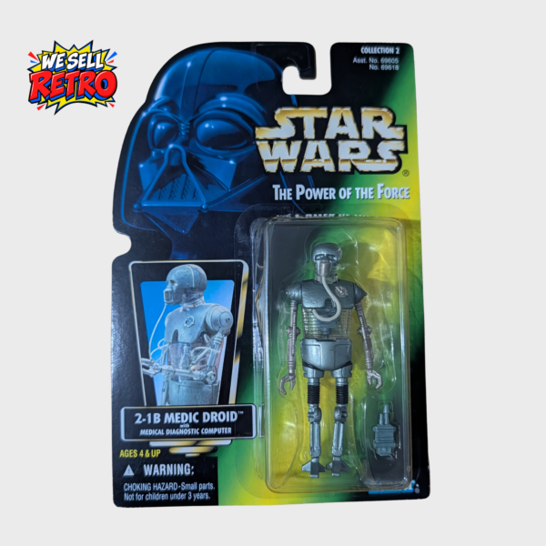 Home Kenner Star Wars 2-1B Medic Droid carded figure – front of actual item