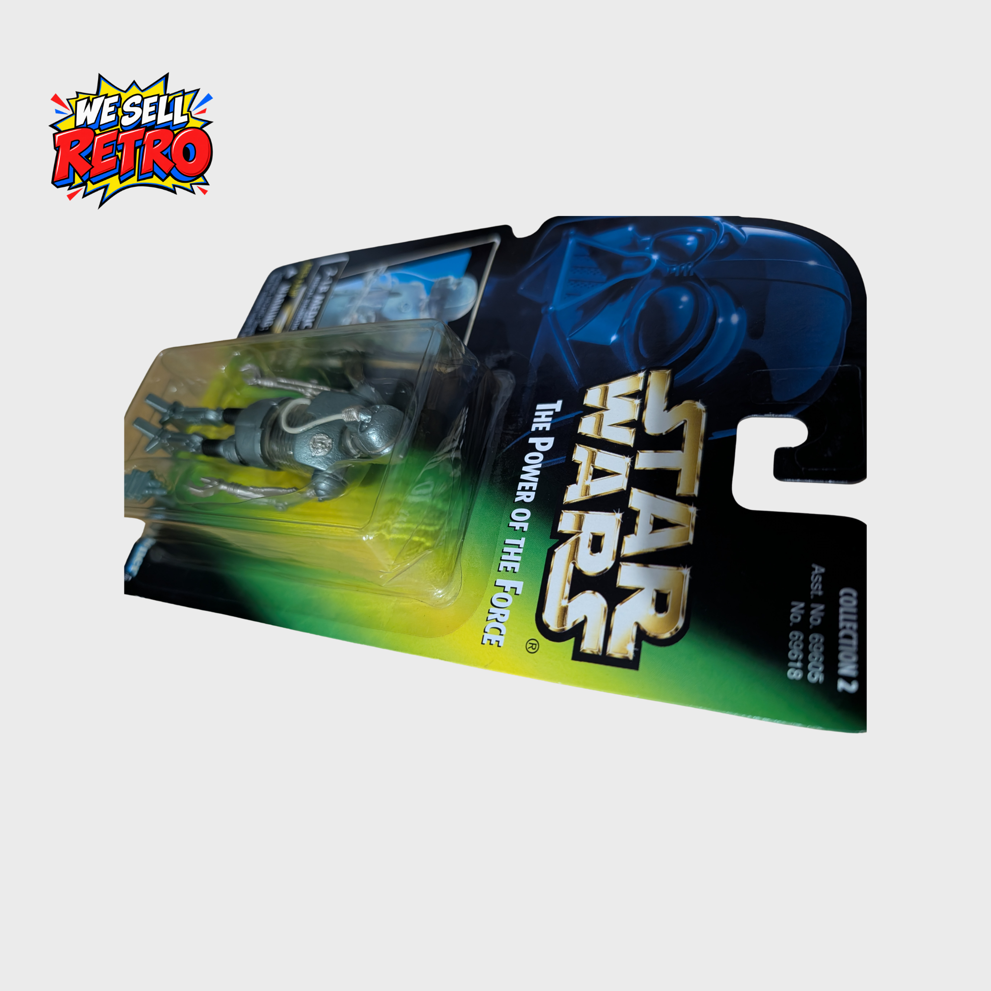 Kenner Star Wars 2-1B Medic Droid – Power of the Force – Carded Kenner Star Wars 2-1B Medic Droid carded figure – side view 2 of actual item