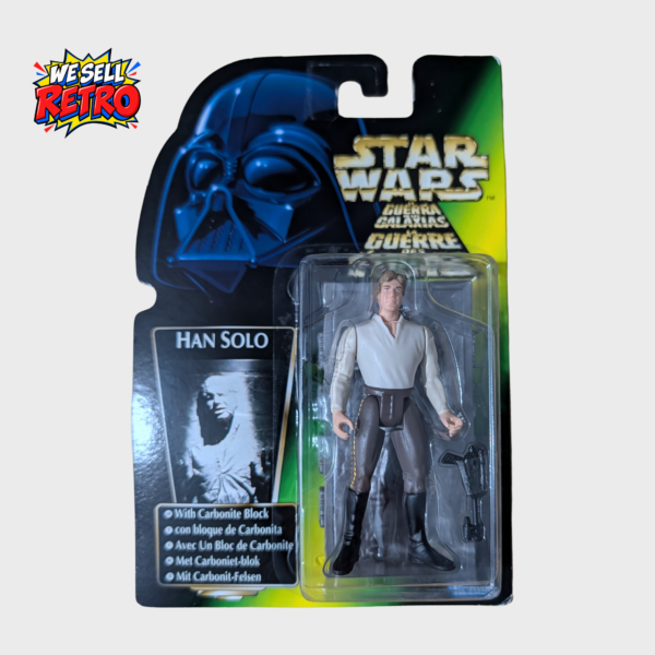 Home Kenner Star Wars Han Solo with Carbonite Block carded figure – front of actual item