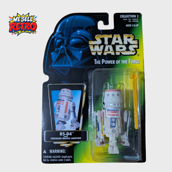 Kenner Star Wars R5-D4 with Concealed Missile Launcher carded figure – front of actual item