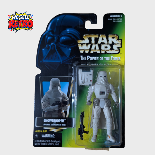 Home Kenner Star Wars Snowtrooper carded figure – front of actual item