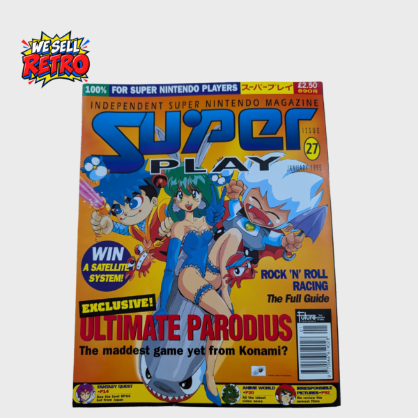 Super Play magazine issue 27, January 1995, Ultimate Parodius front cover of the actual copy for sale