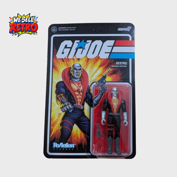 Super7 G.I. Joe Destro ReAction Figure – Unopened Carded – front of actual item