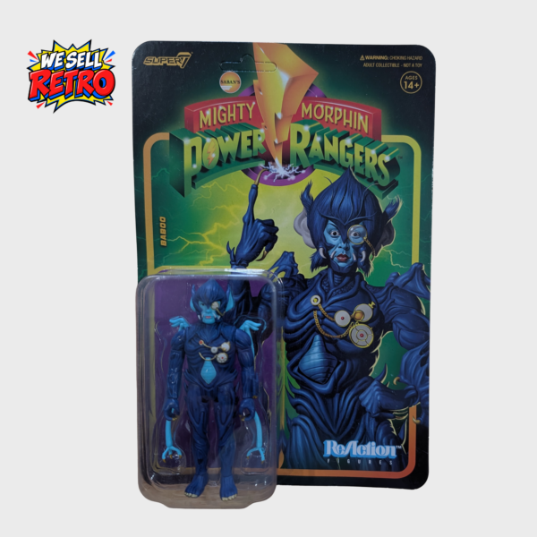 Super7 Power Rangers Baboo ReAction figure – front of unopened carded figure