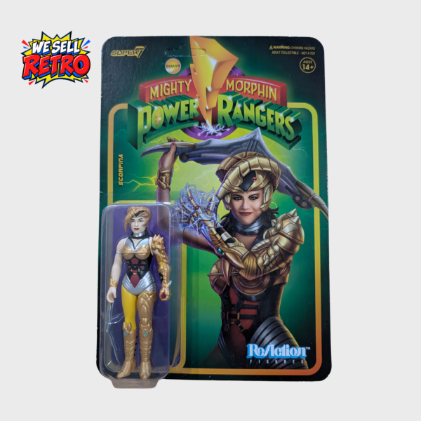 Super7 Power Rangers Scorpina ReAction Figure – Unopened Carded – front of actual item