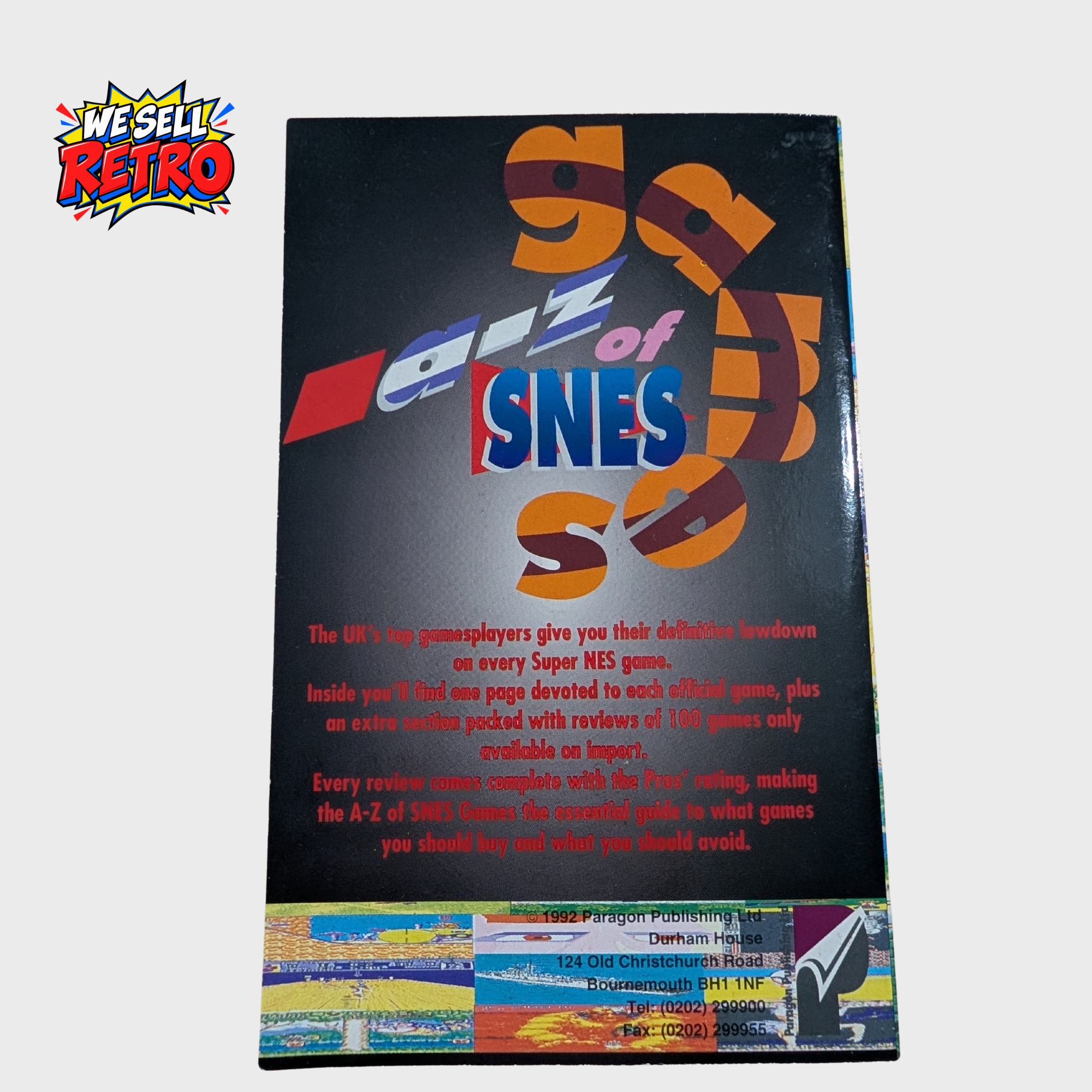 SuperPro A–Z of SNES Games – Book One – 1992 SuperPro A–Z of SNES Games – Book One – 1992 – actual back cover