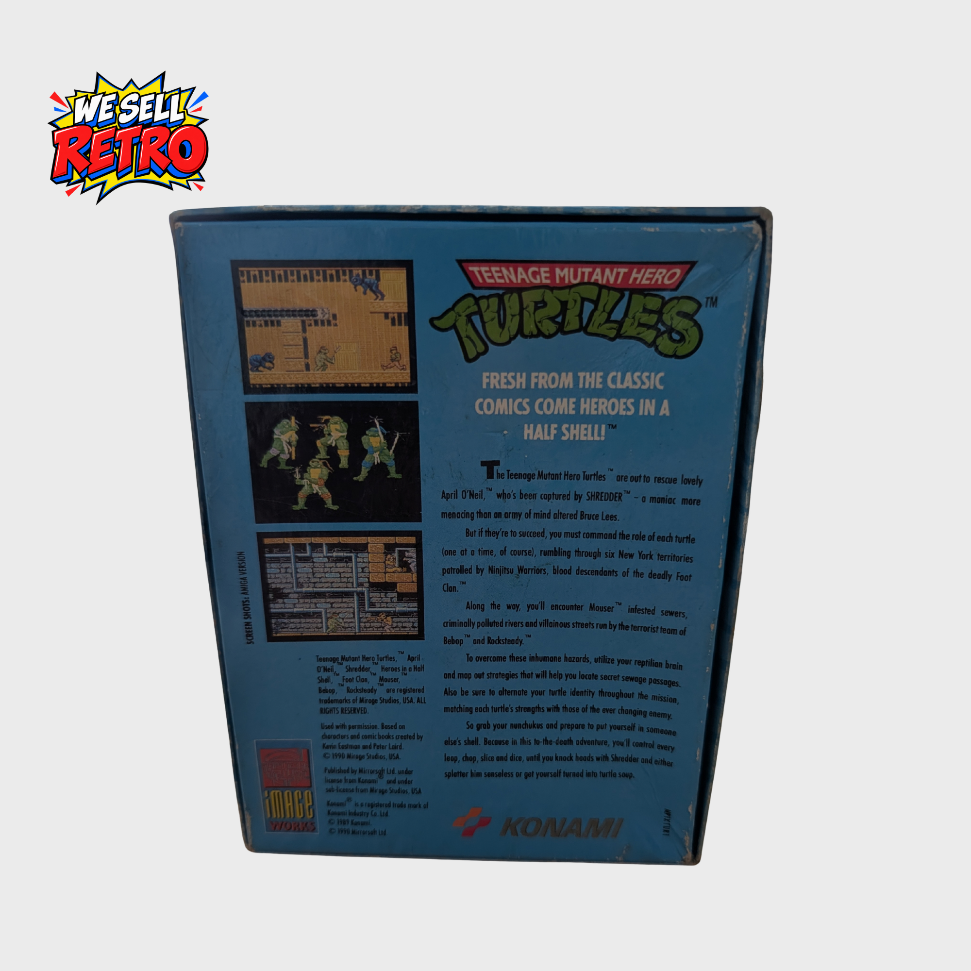 Teenage Mutant Hero Turtles – ZX Spectrum – Boxed Cassette Teenage Mutant Hero Turtles – ZX Spectrum – Boxed Cassette – rear of box