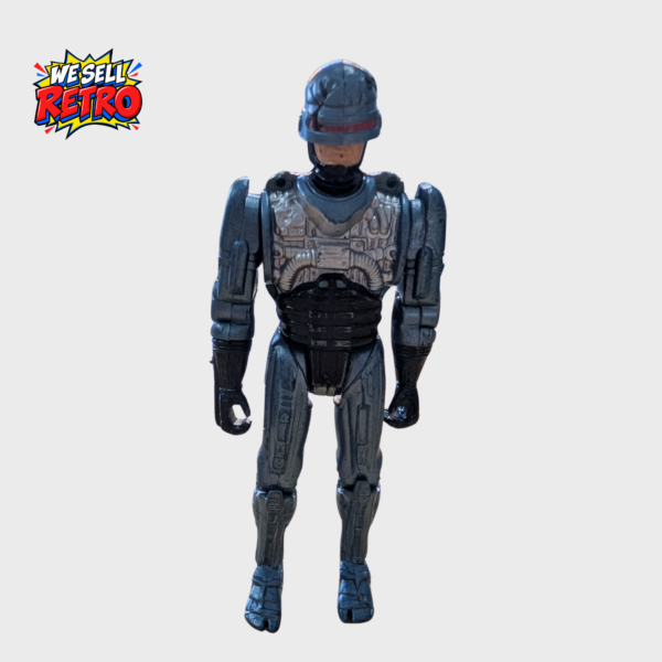 Toy Island RoboCop Battle Damage action figure front with helmet fitted and exposed chest circuitry